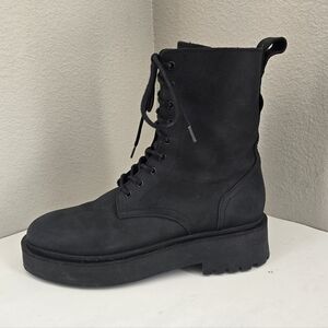 Thursday Boots Company Women's Combat Boots Black Leather Size 9